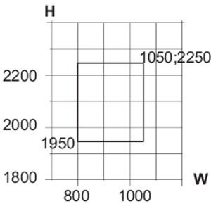 Min/max-mått, slätbranddörrar